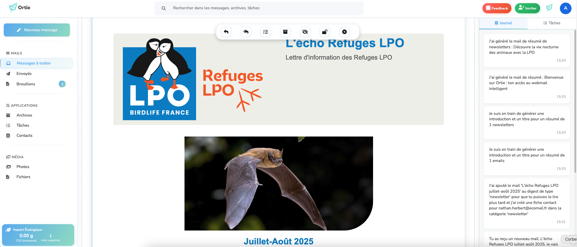 Lecture d'email