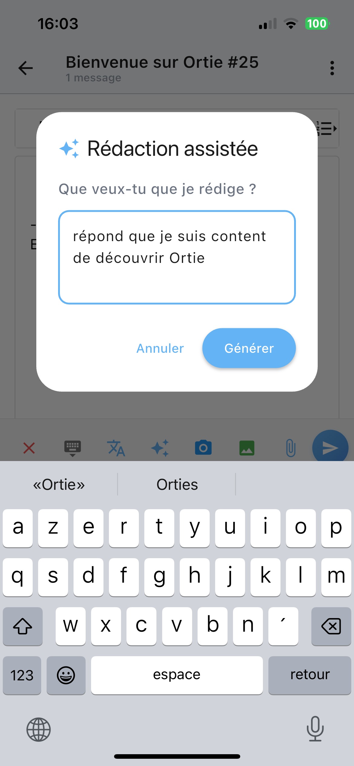 Réponse assistée mobile